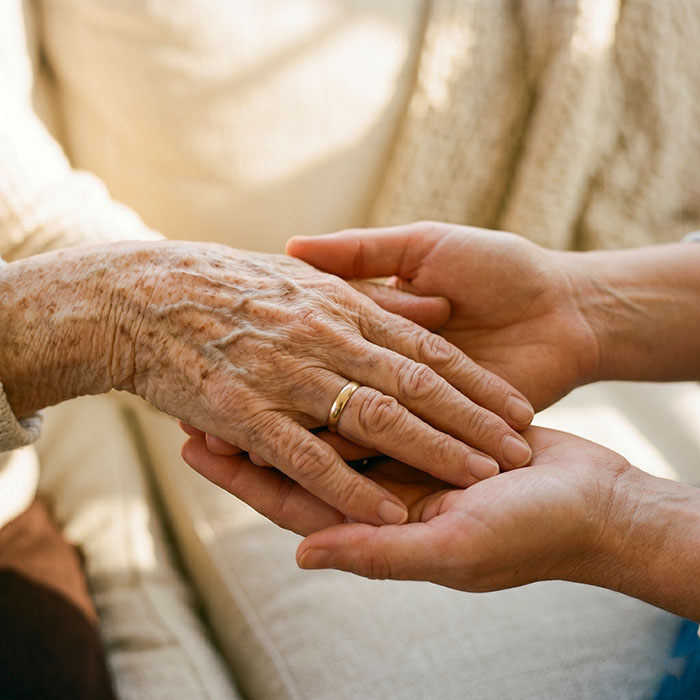 Gentle hands — a moment of care and connection